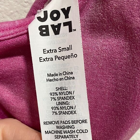 JoyLab Pink Seamless Ribbed Activewear Romper‎ XS One Piece Yoga Short Jumpsuit - Picture 2 of 12